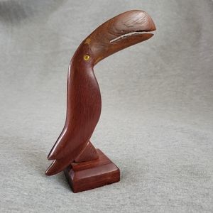 Vintage Toucan Sculpture of Hand Carved Made in Brazil.
